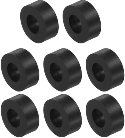 Allecto - Vibratie-isolatiepads - Rubber - Schokdemping - Zwart - Demping - Ideaal voor apparaten - Geschikt voor voertuigen - 8 stuks