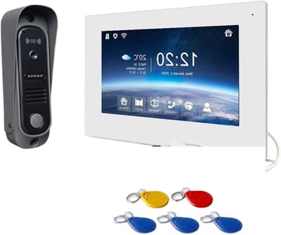 Video Intercom Systeem - Deurbel met Camera - Veiligheid Thuis - Draadloze WiFi Connectie - 7 inch Scherm - Zwart