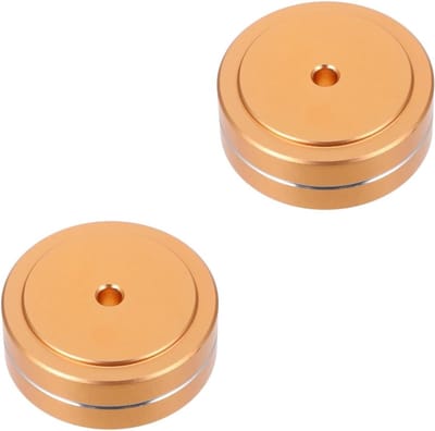 Luidspreker Isolatie Pads - Antivibratie Voetjes - Apparatuur Stabiliseren - Efficiënte Geluidsisolatie - 4x4x1.5 cm - Goud
