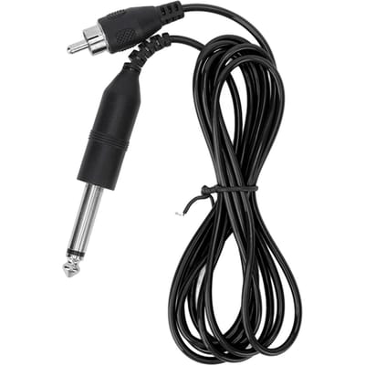 Câble d'alimentation pour machine à tatouer en silicone avec interface RCA droite Black black