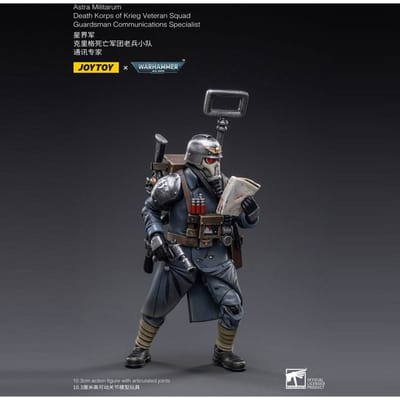 Warhammer 40k Action Figure 1/18 Death Korps of Krieg Veteran Squad Guardsman Communications Specialist 10 cm