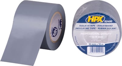PVC isolatietape - grijs 50mm x 10m