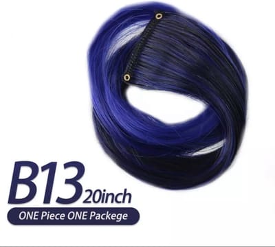 Clip in haarextension - zwart/blauw - clip in hairextension