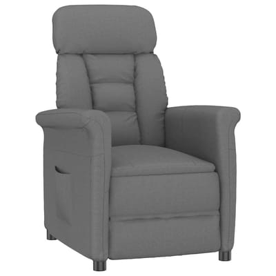 vidaXL - Fauteuil - Donkergrijs - Microvezel