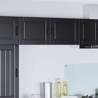 vidaXL - Wandkast - PORTO - Zwart - 50 - x - 31 - x - 40 - cm - Bewerkt - hout