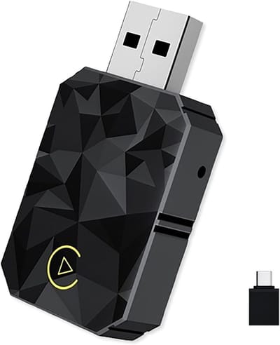 Mini 2-in-1 Car Dongle - CarPlay Dongle - Android Auto Dongle - Android Auto & Carplay - Draadloos CarPlay & Android Auto- Zwart - Met CE/FCC/ROHS-certificering