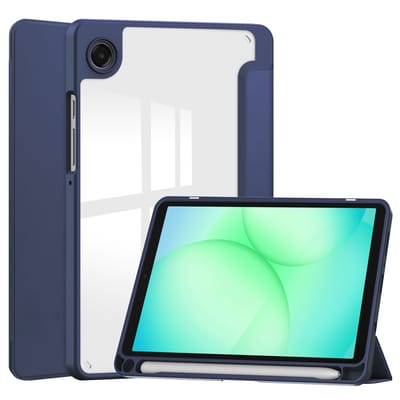 imoshion Tablet Hoes - Geschikt voor Samsung Galaxy Tab A9 Plus / Galaxy Tab A11 Plus - Trifold Hardcase Bookcase - Donkerblauw