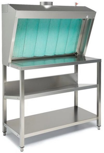 Tafel voor Spuitwand & Afzuigwand - 1.200mm (Met deuren)