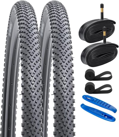 Fietsbanden Set - Reservebanden Buitenbanden - Buiten Fietsen - Hoge Dichtheid Fiber - 2 Stuks 700x35C - Zwart
