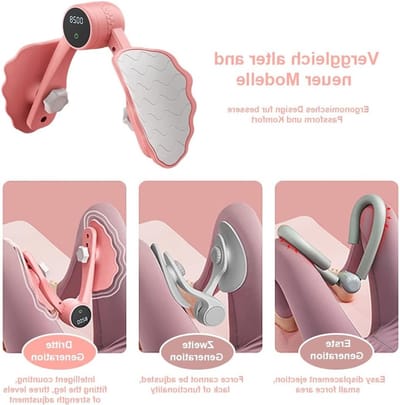 Thigh Trainer voor Vrouwen en Mannen - Pelvic Floor Trainer, Butt en Been Trainer met Drie Snelheden en Intelligente Gegevensweergave voor Arm- en Rugtraining