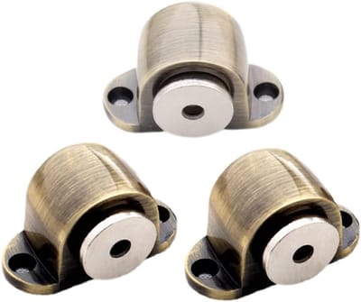 Deurstoppers Set - Deurwig - Vloer Beschermen - Magnetisch Bevestigd - 3 Stuks - Brons
