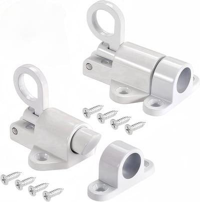 2 Stuks Automatische Deurslot, Kleine Aluminium Legering Veerslot voor Houten Deuren en Ramen, Inclusief Schroeven en Eenvoudige Installatie