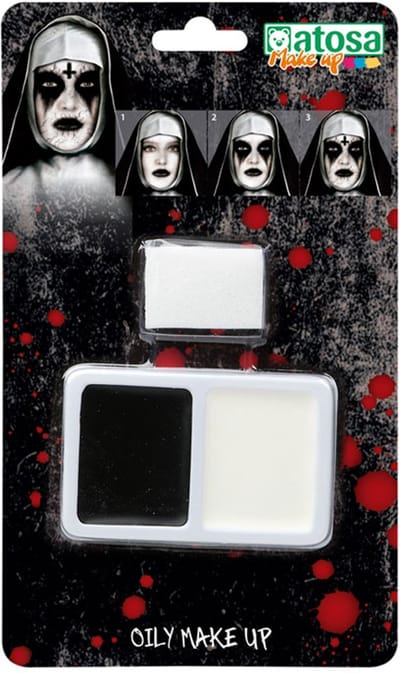 ATOSA - Make-up palet Halloween, zwart en wit