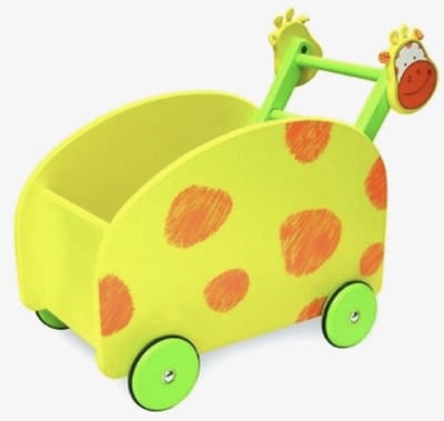 Loopwagen Loopkar Loopauto Giraffe duw hoogte 37 cm I'm Toy