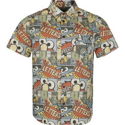 Sesame Street Shirt met korte mouwen - Comic - Allover - S tot L - voor Mannen - meerkleurig