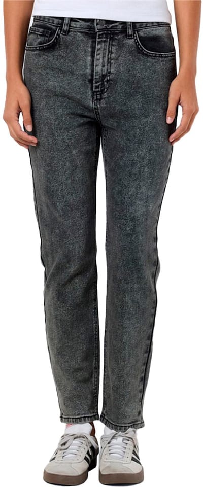 Noisy May Moni Straight Ankle Az391dg Hoogzittende Jeans Grijs 29 / 34 Vrouw