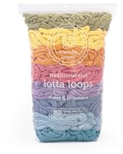 Traditionele 7 inch Botanisch Thema Wevende Lussen voor Pannenlappen - Set van 6 Katoenen Craft Pannenlappen
