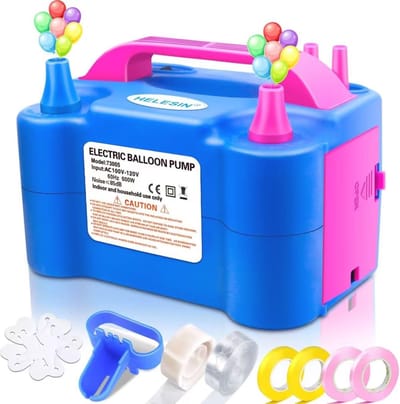 Elektrische Ballonpomp met 2 standen en Ballonstroken - Ideaal voor Feestjes, Bruiloften en Verjaardagen
