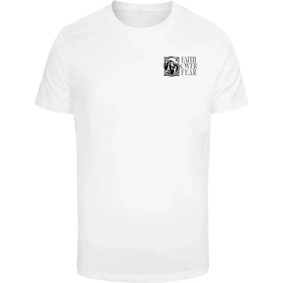 Mister Tee - Faith Over Fear Heren Tshirt - S - Wit