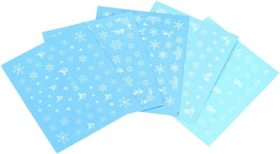 Dailygoods- Nail Art Sticker Sneeuwvlok Design - Nagelstickers Velletjes - Pack van 5 - Hoogwaardig Materiaal - Salonwaardige Precisie - Comfortabele Textuur