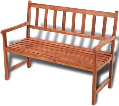 Houten Tuinbank - Buitenbank Parkbank - Ontspannen Buiten - Massief Acacia Hout - 120 cm - Natuurlijk