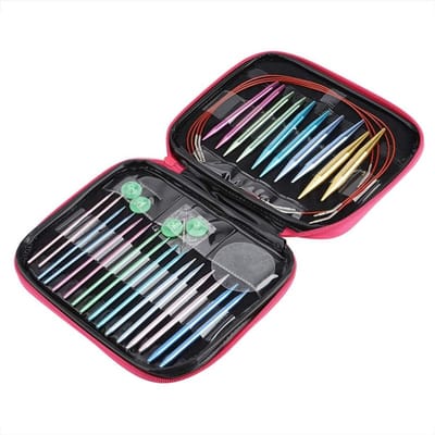 Complete Set van 36 Breinaalden met 13 Pairs Interchangeable Aluminium Naalden en Opbergdoos - Ideaal voor Handwerken, Breien en Creatieve Projecten van 2.75mm tot 10mm