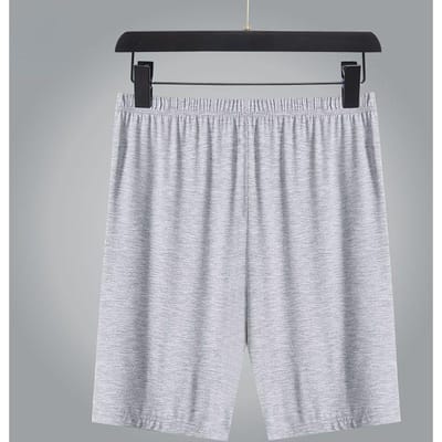 Heren Pyjamabroek Zomer Dunne Stijl Modal Grote Maat Plus Dikke Shorts Huisbroek Losse Pyjamabroek Middelbare Leeftijd en Ouderen Vijfpunten 5XL lichtgrijze kleur
