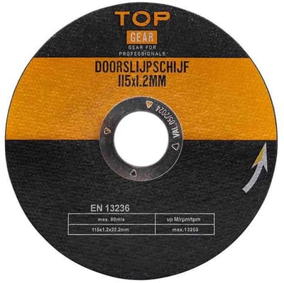Doorslijpschijfset metaal 3-delig Ø115 x 1.2 mm - TOPGEAR