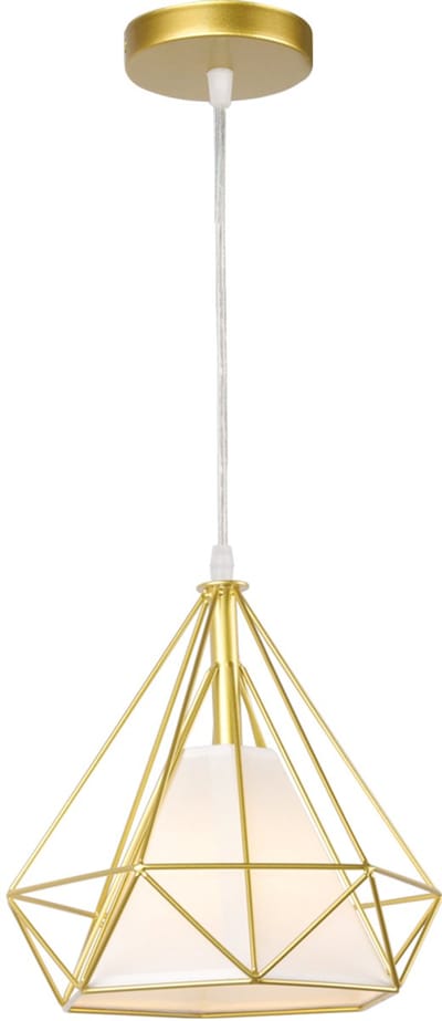 Hanglamp Industrieel Woonkamer E27 Plafondlamp 25cm Modern Kroonluchter voor Slaapkamer Goud
