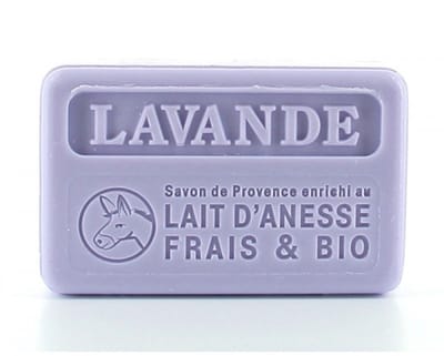 4x Savon de marseille ezelinnenmelk zeep met lavendel - biologische ezelinnenmelk - Franse zeep