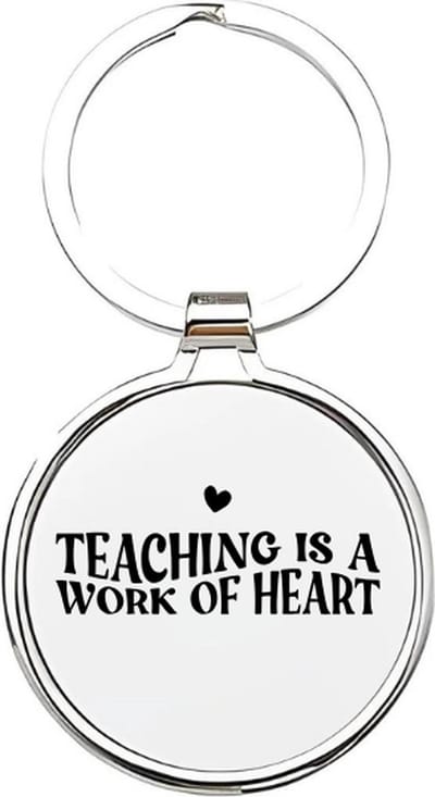 Akyol - teaching is a work of art Sleutelhanger - Leraar - leraren - jufvrouw - leraar - basisschool juf - lerares - docente - onderwijzeres - basisschool - meester - docent - middelbareschool lerares - de liefste juf - 4 x 7,5 CM
