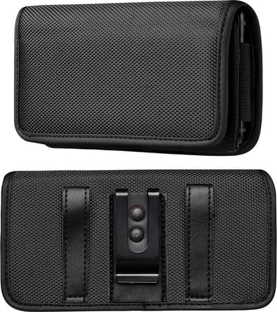 Riem Holster Hoesje - Universeel Telefoonhoesje Nylon Holster Zwart 5.5 inch