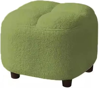 Voetkruk - Poef Ottomaan - Comfort Verhoging - Zachte Sherpa stof - 30x30x28 cm - Groen