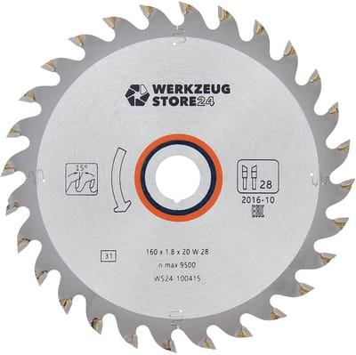 WS24 HM-cirkelzaagblad hout 160 x 1,8 x 20 WZ 28 - WS24-100415