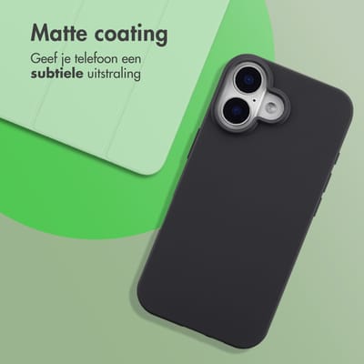 imoshion Hoesje - Geschikt voor Apple iPhone 16 - Color Backcover - Zwart