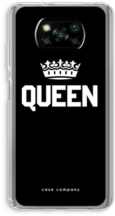 Case Company® - Hoesje geschikt voor Poco X3 Pro hoesje - Queen zwart - Soft Cover Telefoonhoesje - Bescherming aan alle Kanten en Schermrand