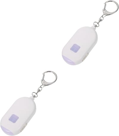 Persoonlijk Alarm - Noodalarm Sleutelhanger - Zelfbescherming - Luid Geluid - 2 Stuks - Wit