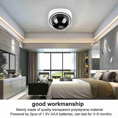 Allecto - Dummy Camera - Beveiligingscamera - Simulatie Veiligheid - Dome Model - Waterdicht - Geschikt voor Binnen en Buiten - Transparant