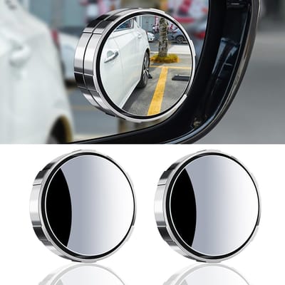 2 stuks auto dode hoekspiegel, 360° zuignap auto convex groothoek zijspiegel, achterwaarts ondersteunende dode - ShopVlot