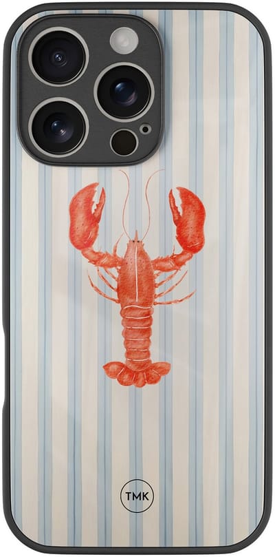 Hoesje geschikt voor Apple iPhone 16 Pro - Kreeft - Multi - TPU luxe case (glossy toplaag) - Print - Hardcase backcover zwart