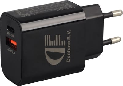 Universele USB adapter - Smart Quick Charge - Oplaadstekker met 2 USB poorten-USB stekker lader - Geschikt voor Apple & Android apparaten-zonder kabel-Zwart