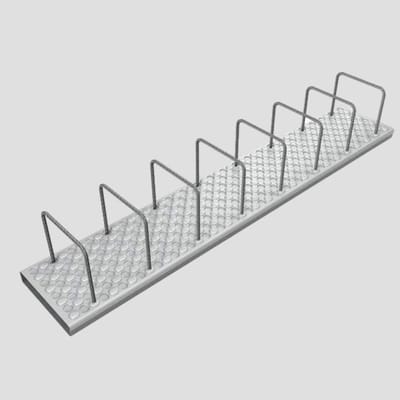 Stekkenbak – Ø 12 mm – 135 mm hoog – wanddikte 150 mm – lengte 1250 mm