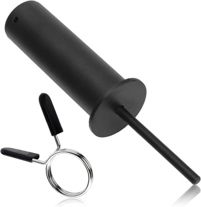 Gewichtstapelpen - Sportschoolpen - Krachttraining - Veerklem - 26.5x7.5cm - Zwart
