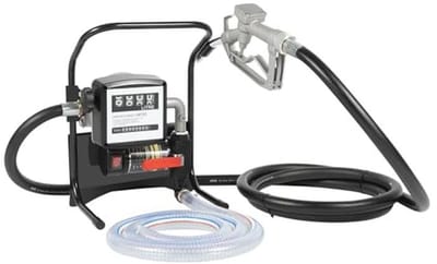 Zelfaanzuigende dieselpomp 2400 l/h met automatisch doseerpistool voor brandstofoverdracht