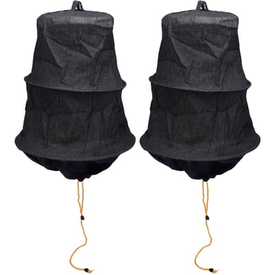 2 PIÈCES Cage à essaim d'abeilles Attrape-essaim en jean Fournitures d'apiculture pour apiculteur d'extérieur Outil Noir black