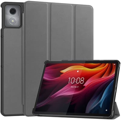 Coverup Tablethoes geschikt voor Lenovo Tab K11 Plus Hoesje - Tri-Fold Book Case met Wake/Sleep - Grijs