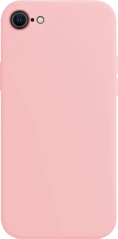 Hoes - Geschikt voor Apple iPhone SE (2022) - Sterk & Shockproof - Hoesje Cover - Siliconen Case - Lichtroze