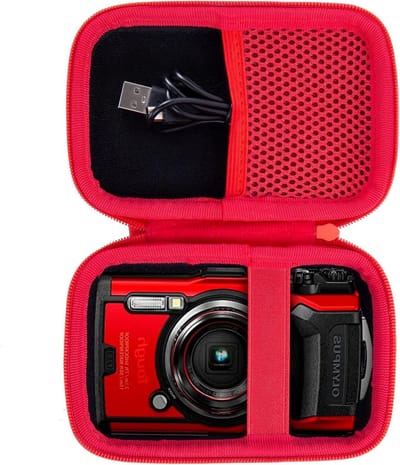 Hard Carrying Case voor Olympus Tough TG-6 Camera - Waterdicht, Bescherming en Draagbaarheid