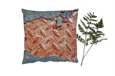 Sierkussens - Kussentjes Woonkamer - 40x40 cm - Diamantplaat - Beton - Vintage - Roest