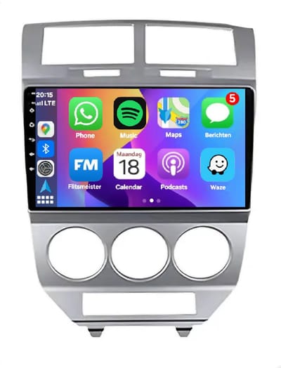 Autoradio 4/64GB met Carplay en Android auto | Geschikt voor Dodge Kaliber 2006-2010 | Radio scherm met Navigatie | 2006 2007 2008 2009 2010 | caliber